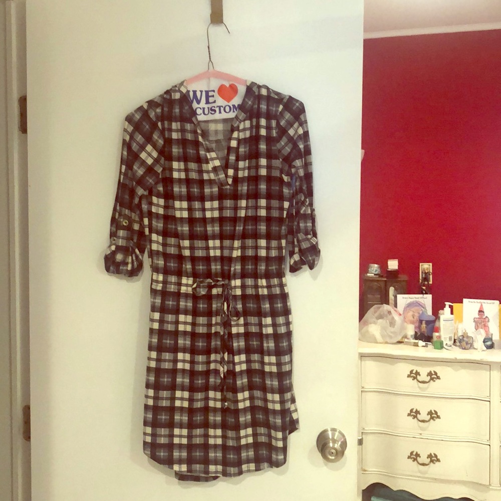 Plaid warm dress